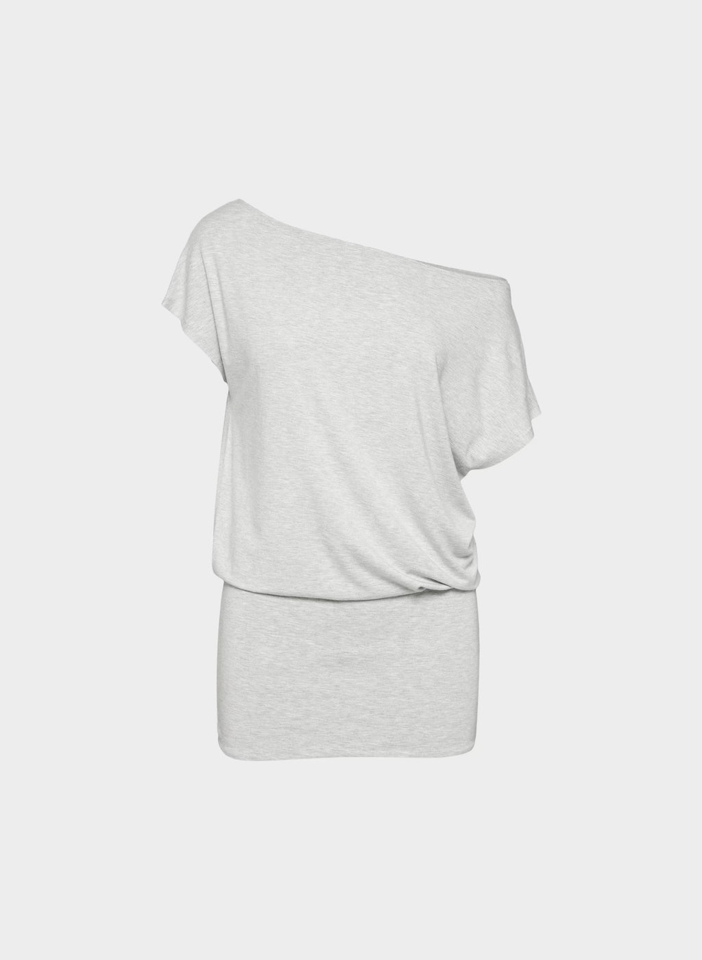Boatneck Modal Jersey Mini Dress - Gray