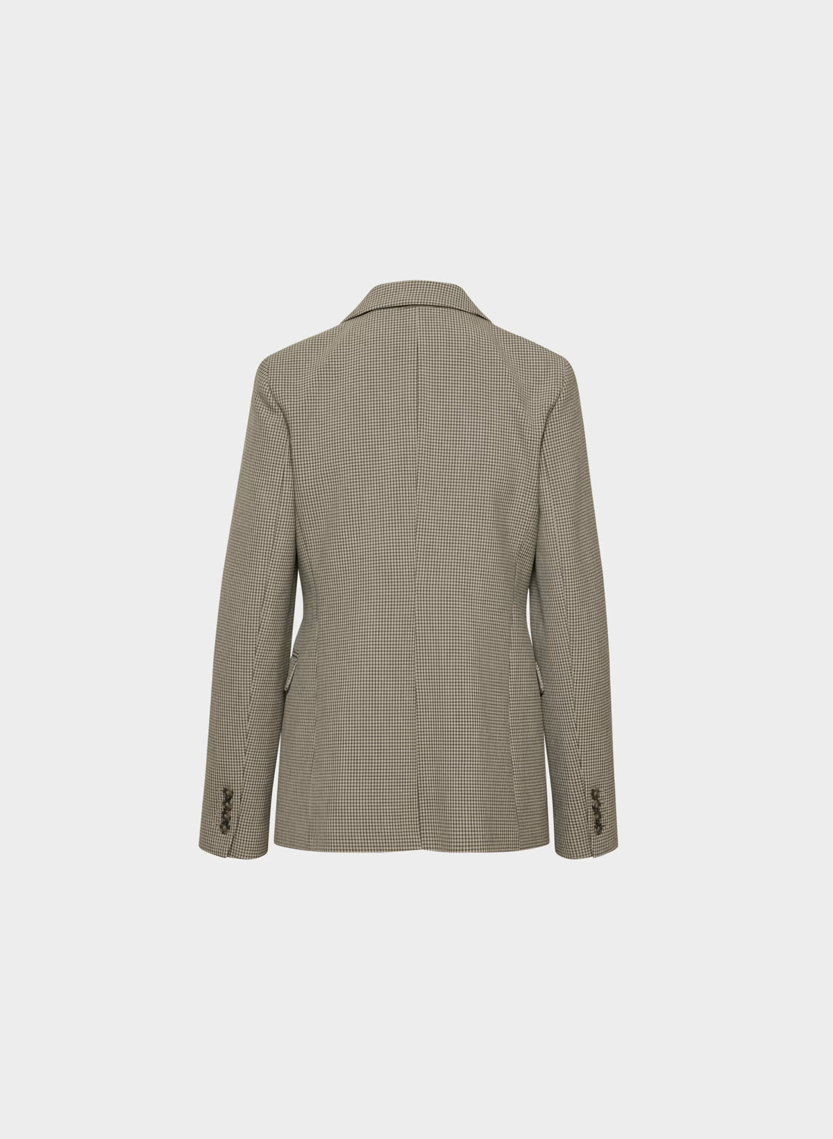Single-Breasted Stretch Blazer - Check