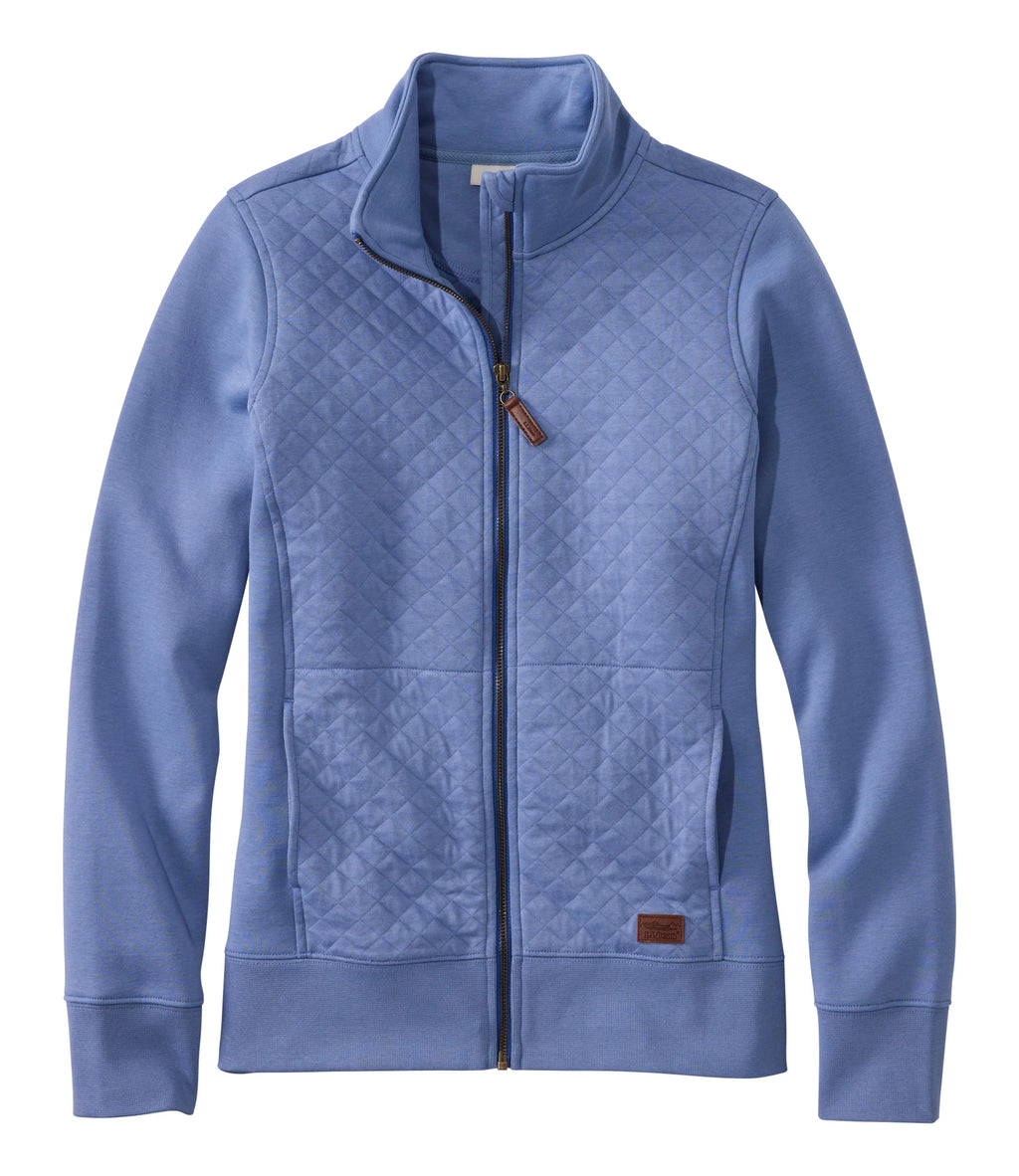 Women's Quilted Full-Zip Sweatshirt - Sea Green