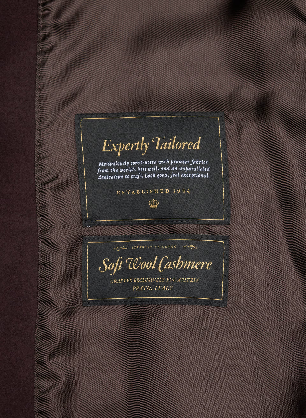 Double-Breasted Wool Cashmere Coat - Herringbone