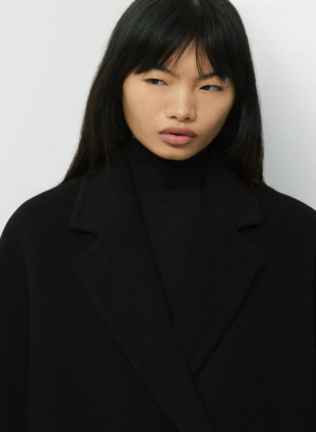 Double-Breasted Wool Cashmere Coat - Herringbone