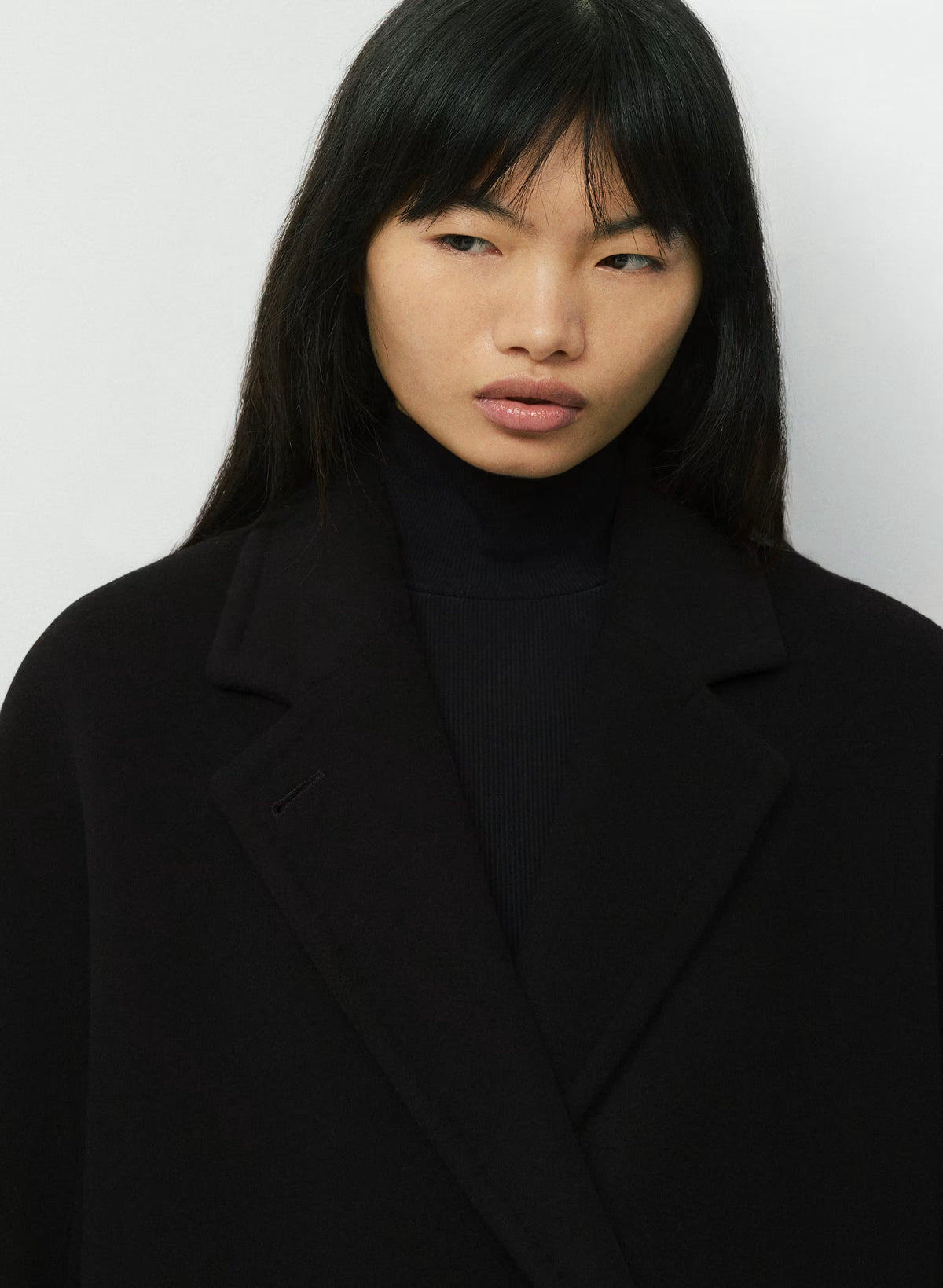 Double-Breasted Wool Cashmere Coat - Herringbone