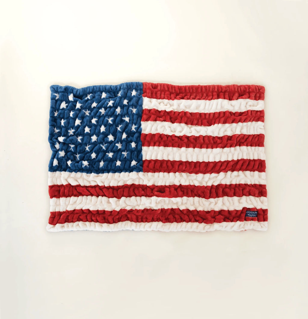Double-Sided Plush Flag Blanket