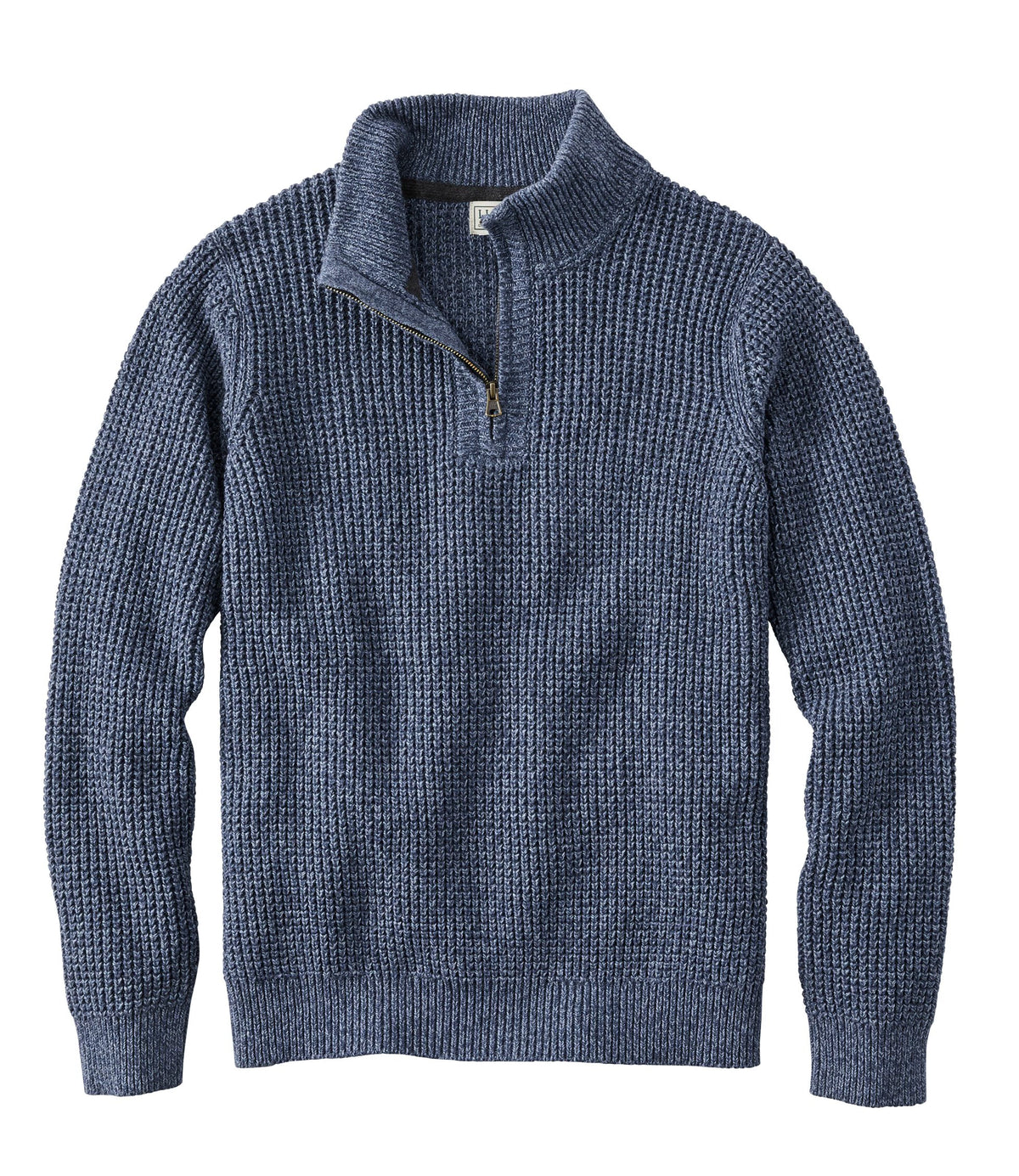 Men's Organic Cotton Waffle Quarter-Zip Sweater