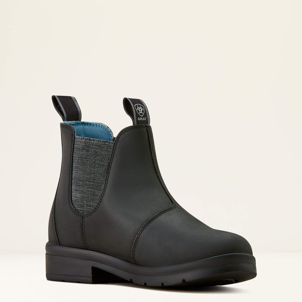 Kids' Leather Chelsea Boots - Black