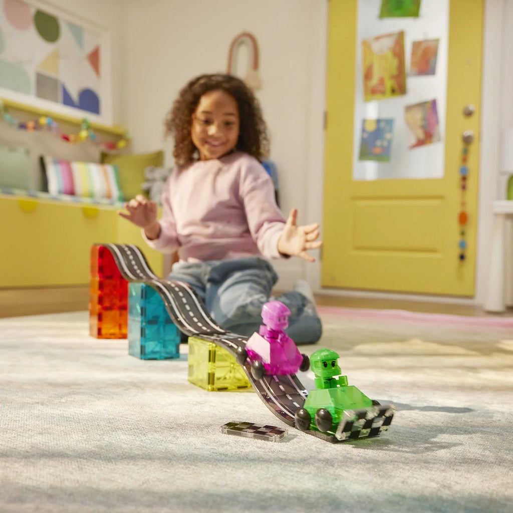 40-Piece Magnetic Race Track Building Set
