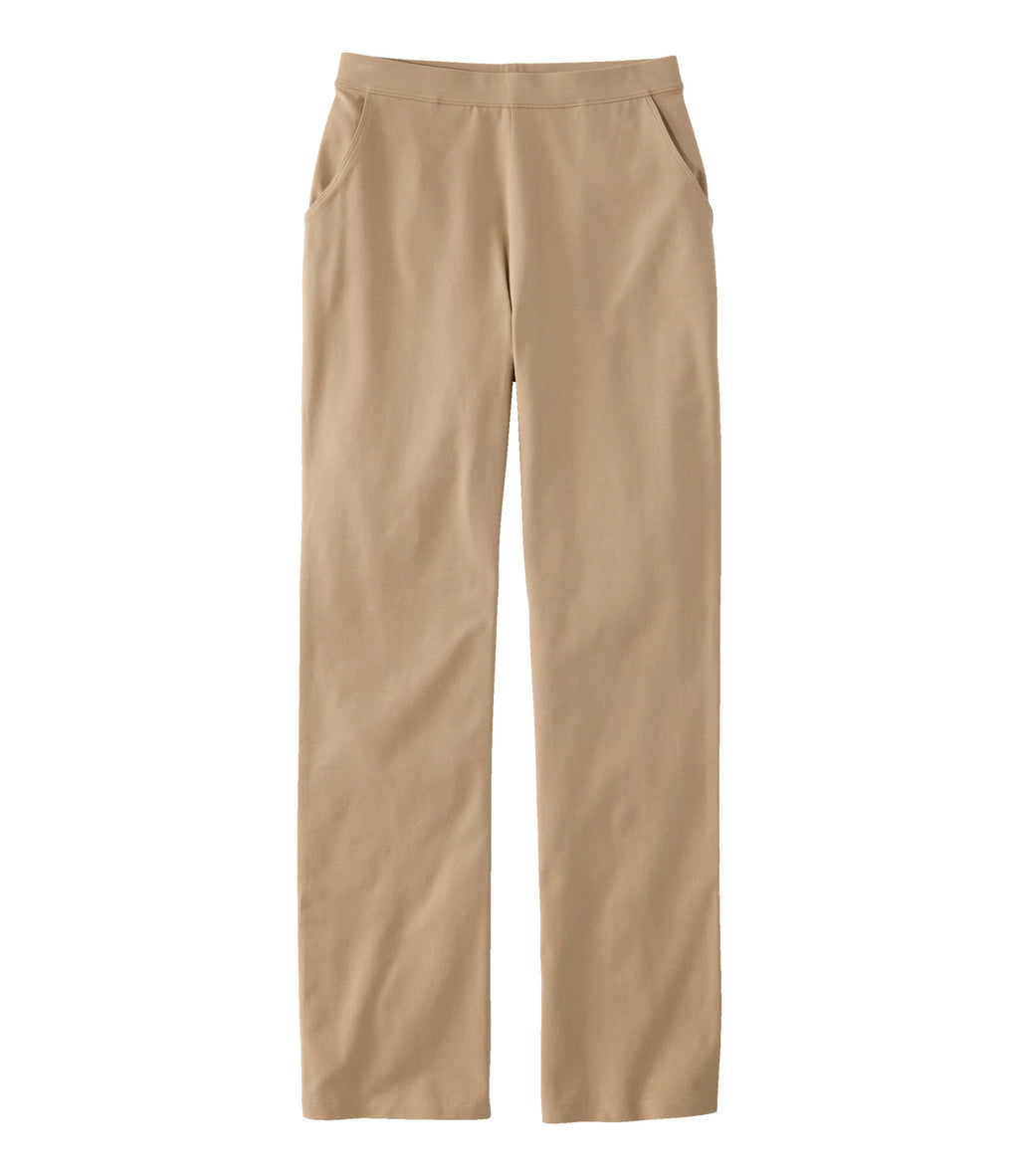 Women's High-Rise Straight-Leg Knit Pants - Black