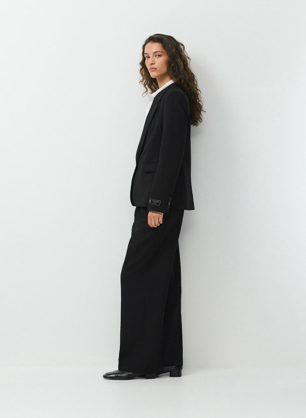 Single-Breasted Stretch Blazer - Check