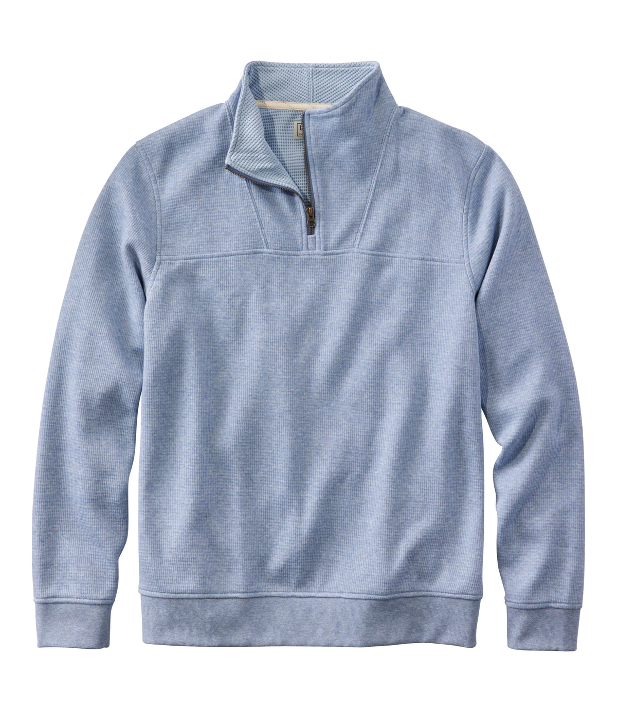 Men's Waffle Knit Quarter-Zip Sweatshirt - Blue
