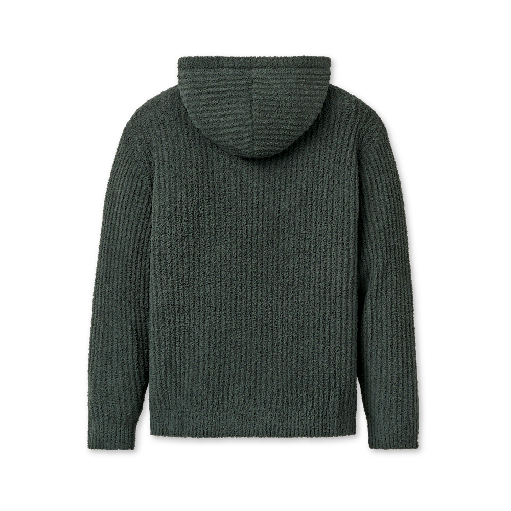 Men's Recycled Ribbed Pullover Hoodie - Oyster