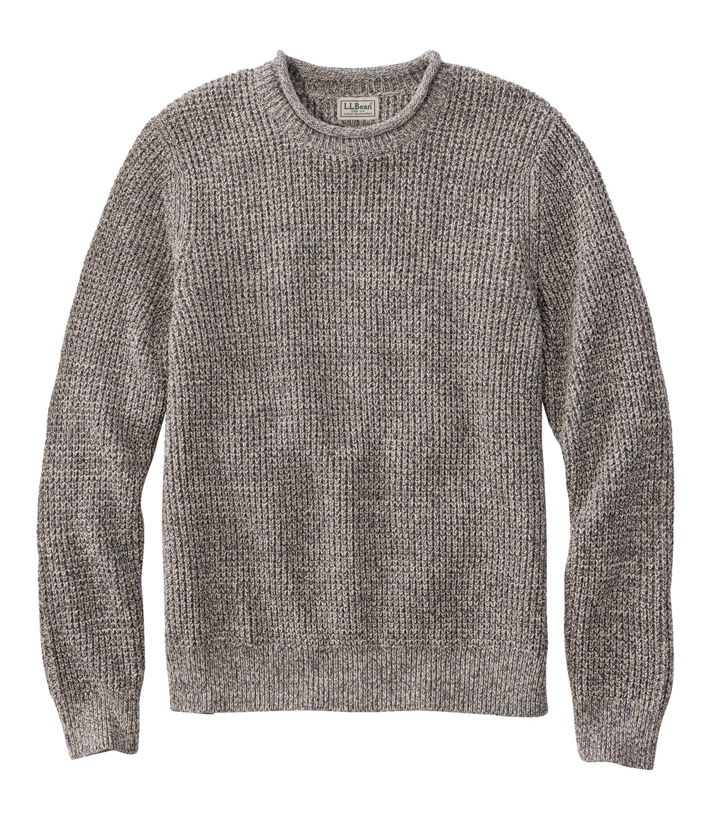 Men's Organic Cotton Waffle Knit Sweater - Indigo