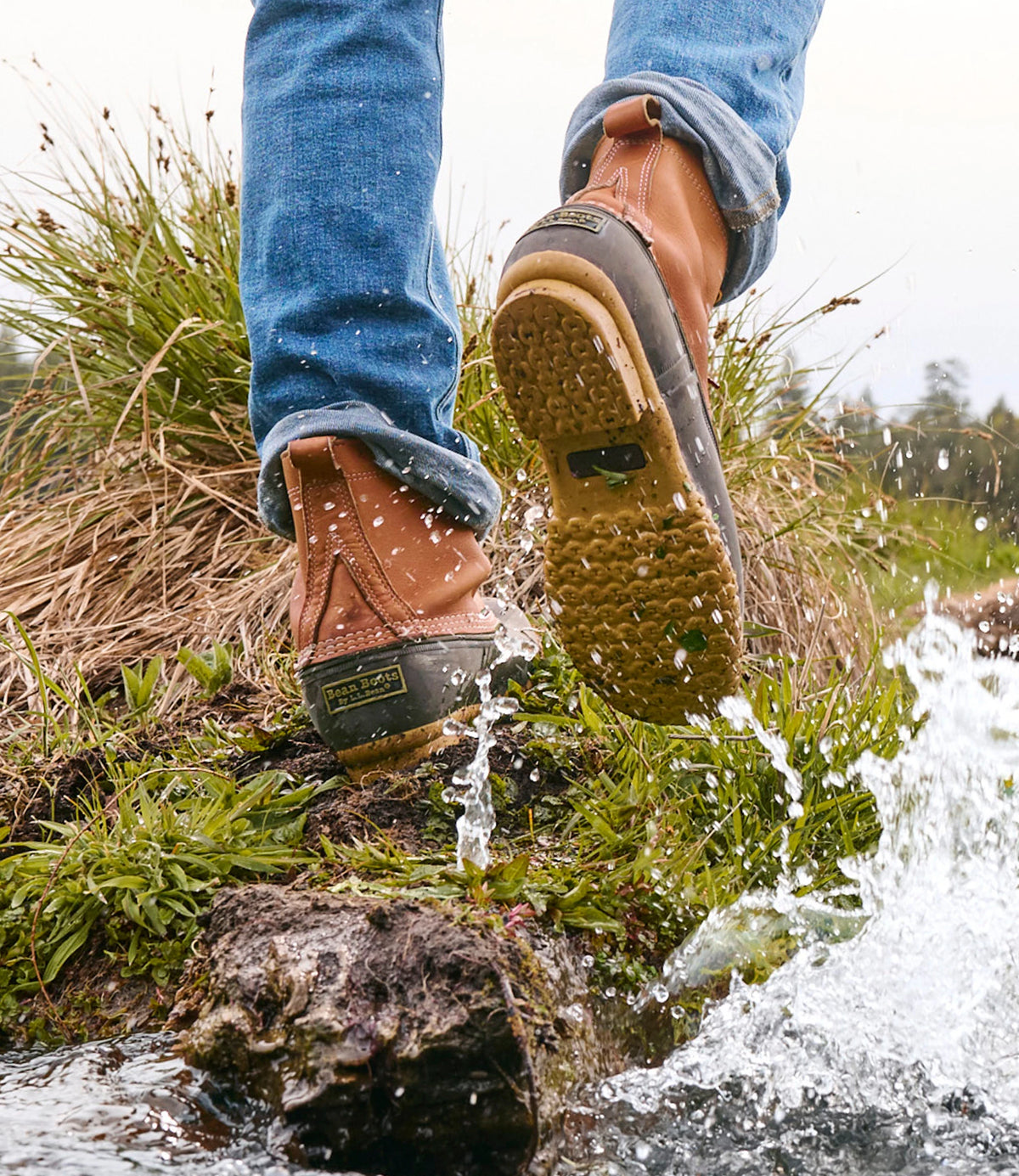 Men's 8-Inch Waterproof Rain Boots - Tan