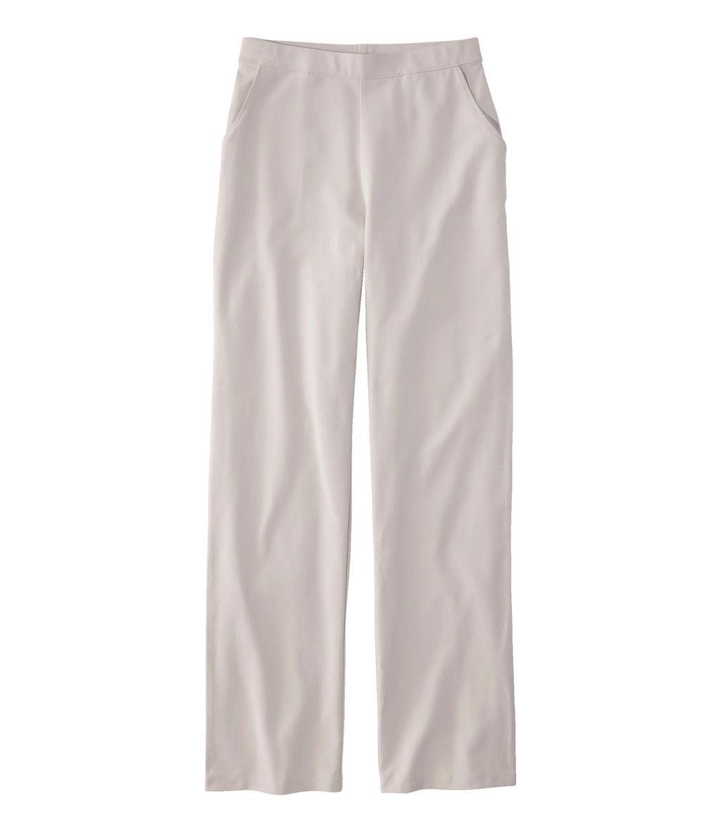 Women's High-Rise Straight-Leg Knit Pants - Black