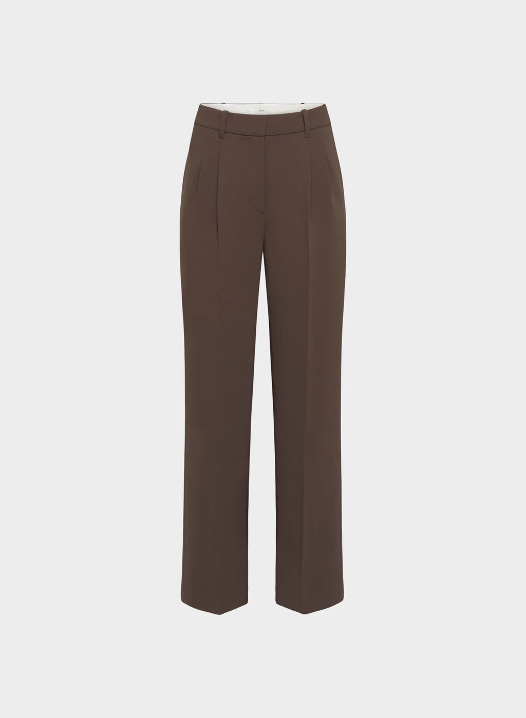 High-Rise Wide-Leg Crepe Trousers - Sand