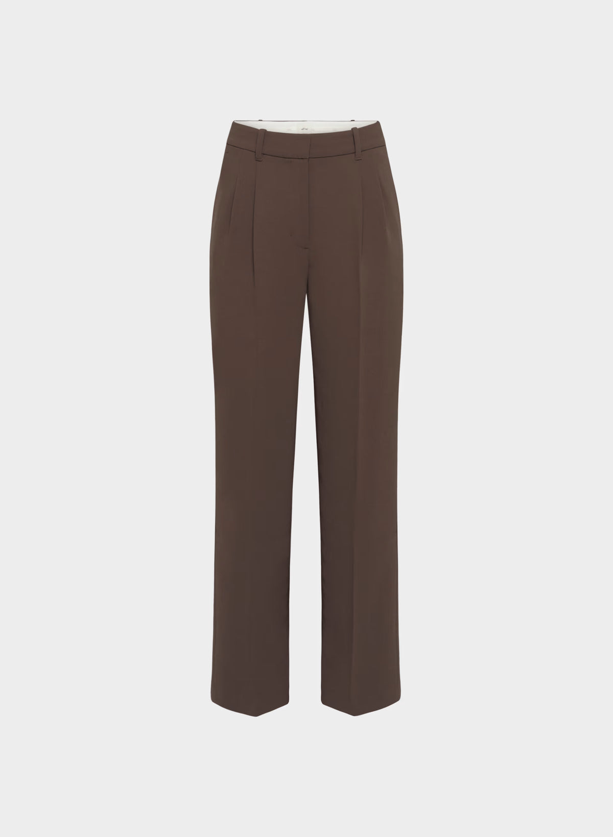 High-Rise Wide-Leg Crepe Trousers - Sand