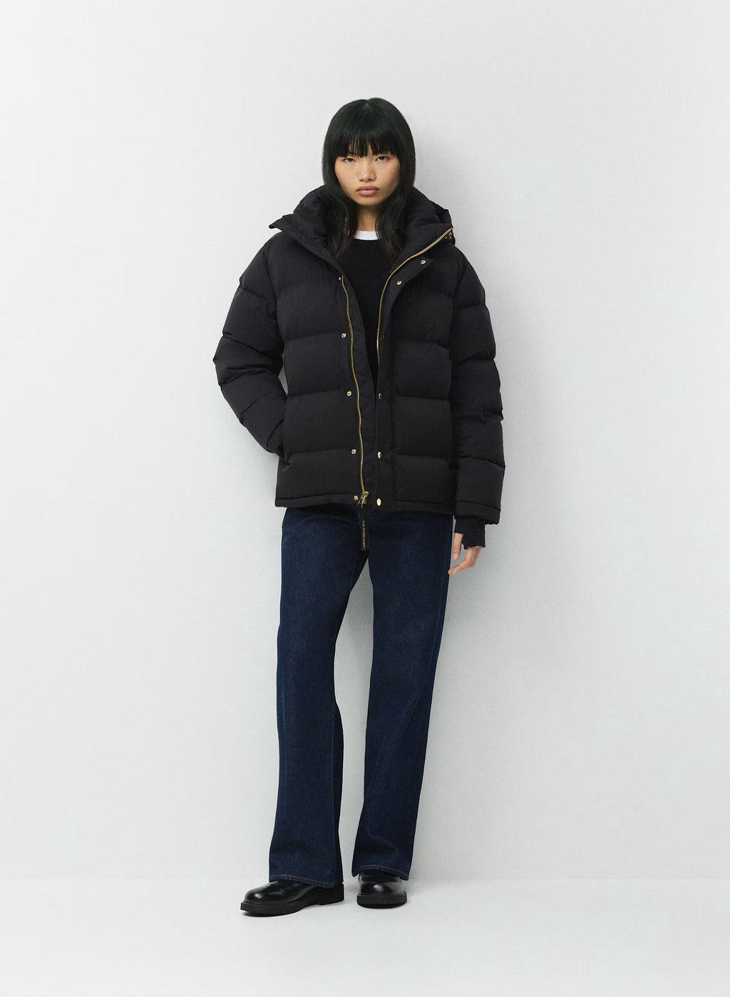 Long Down Puffer Jacket - Blue