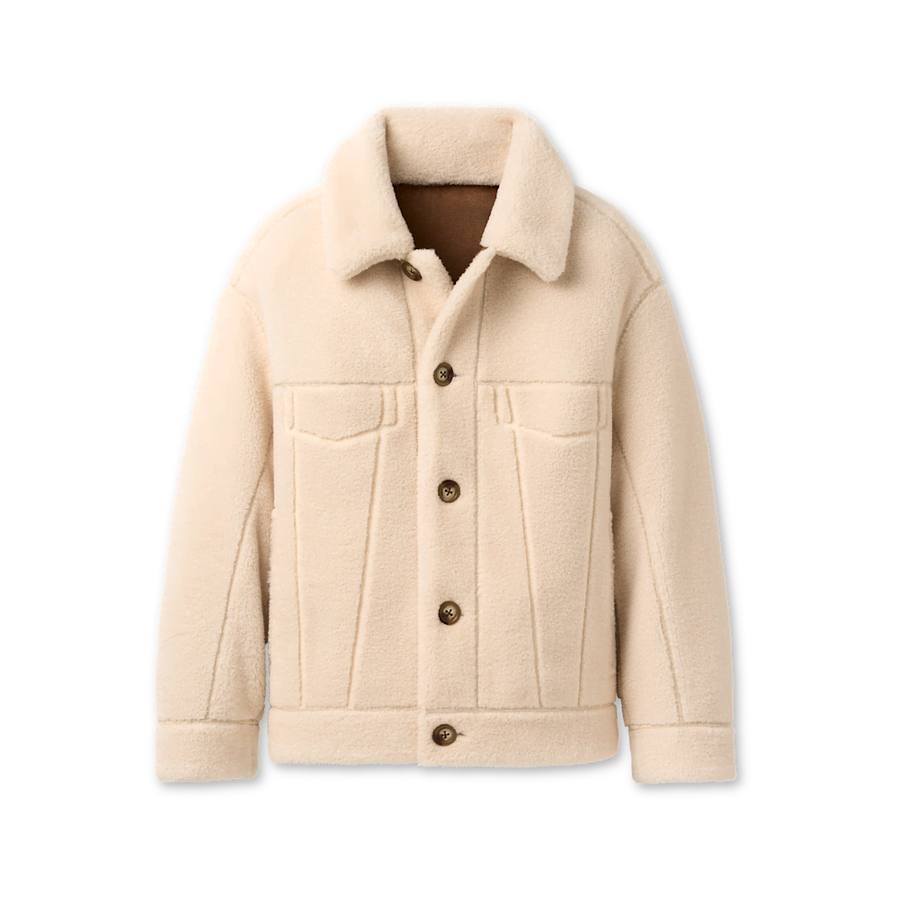 Women's Reversible Faux Suede Trucker Jacket