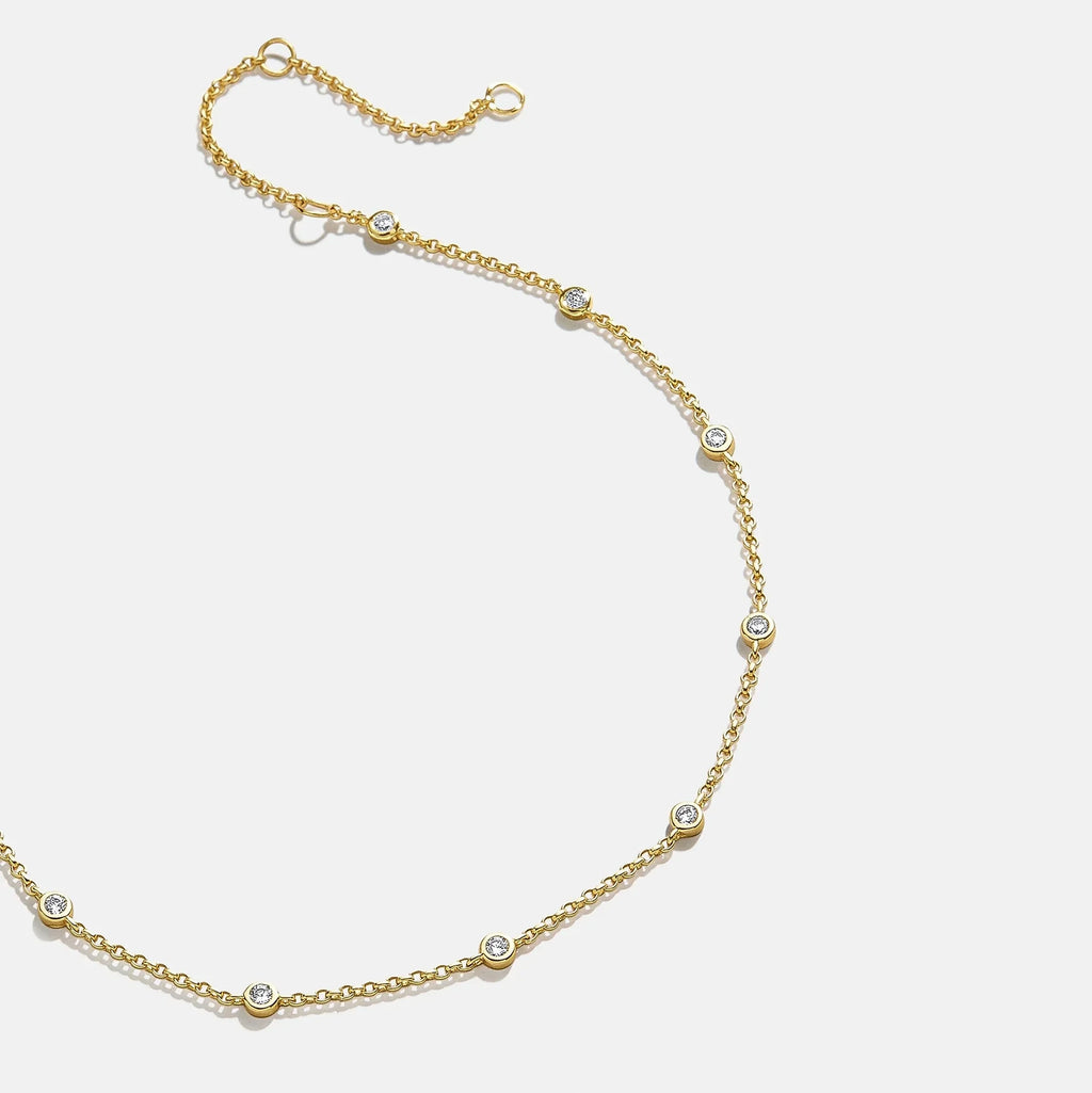 Gold-Plated Pavé Crystal Anklet