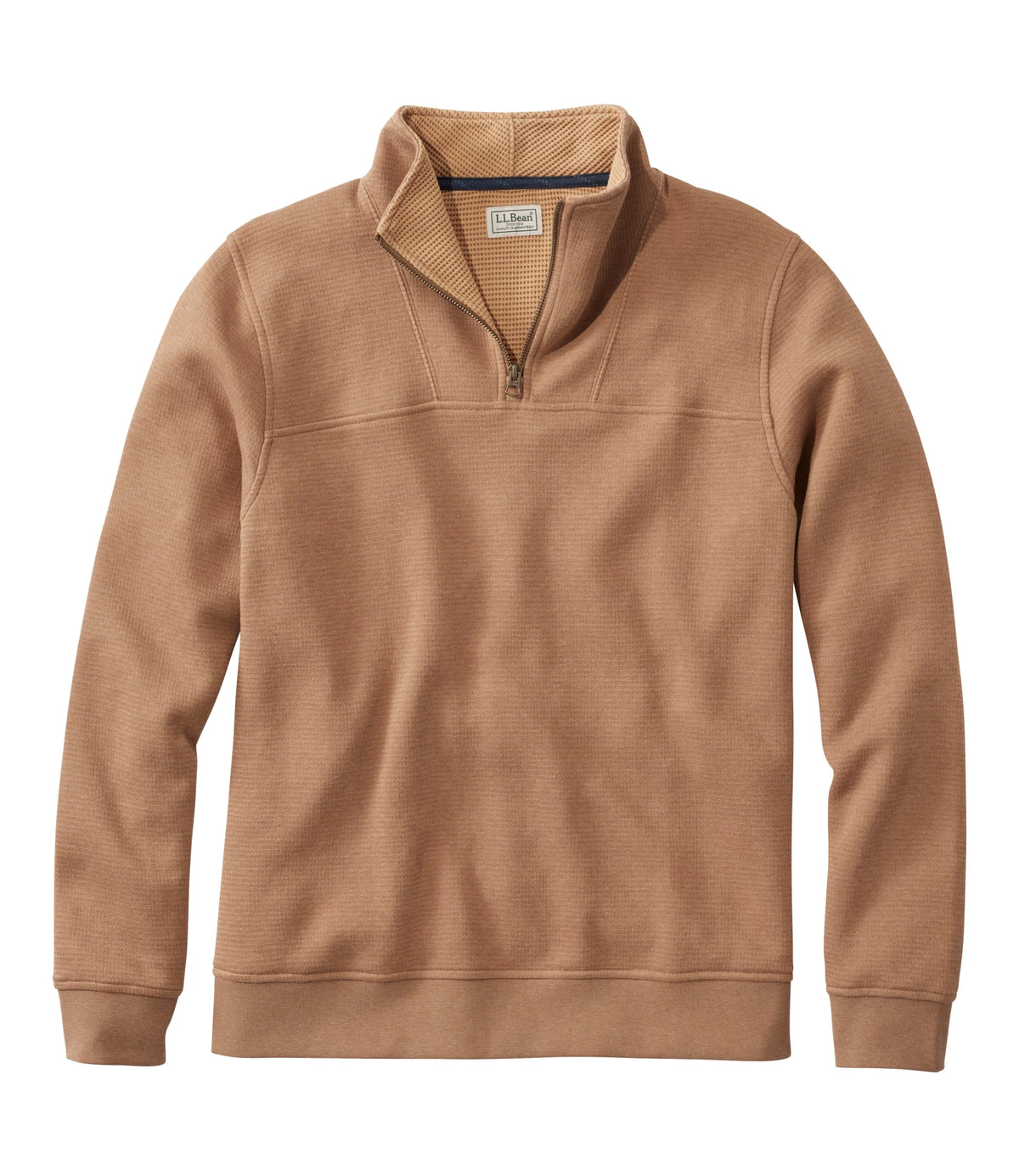 Men's Waffle Knit Quarter-Zip Sweatshirt - Blue