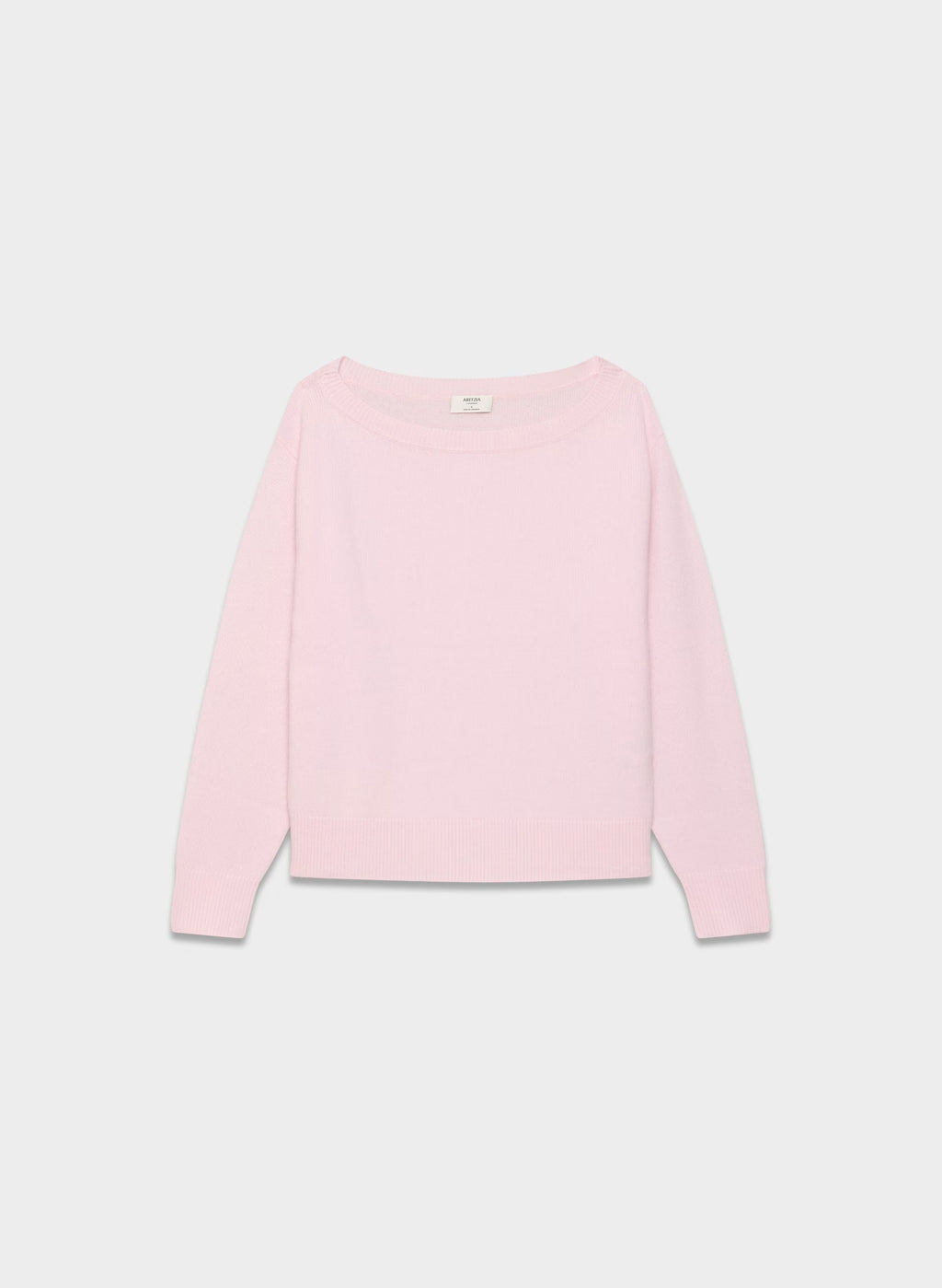 Cashmere Boatneck Sweater - Heather Gray