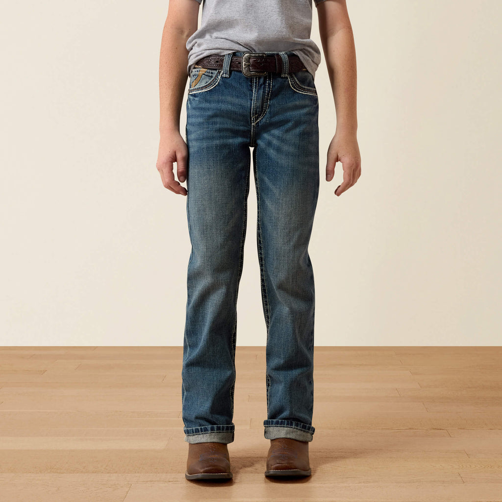 Boys' Relaxed Boot Cut Jeans - Blue