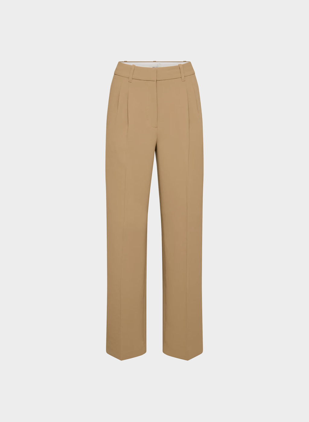 High-Rise Wide-Leg Crepe Trousers - Sand
