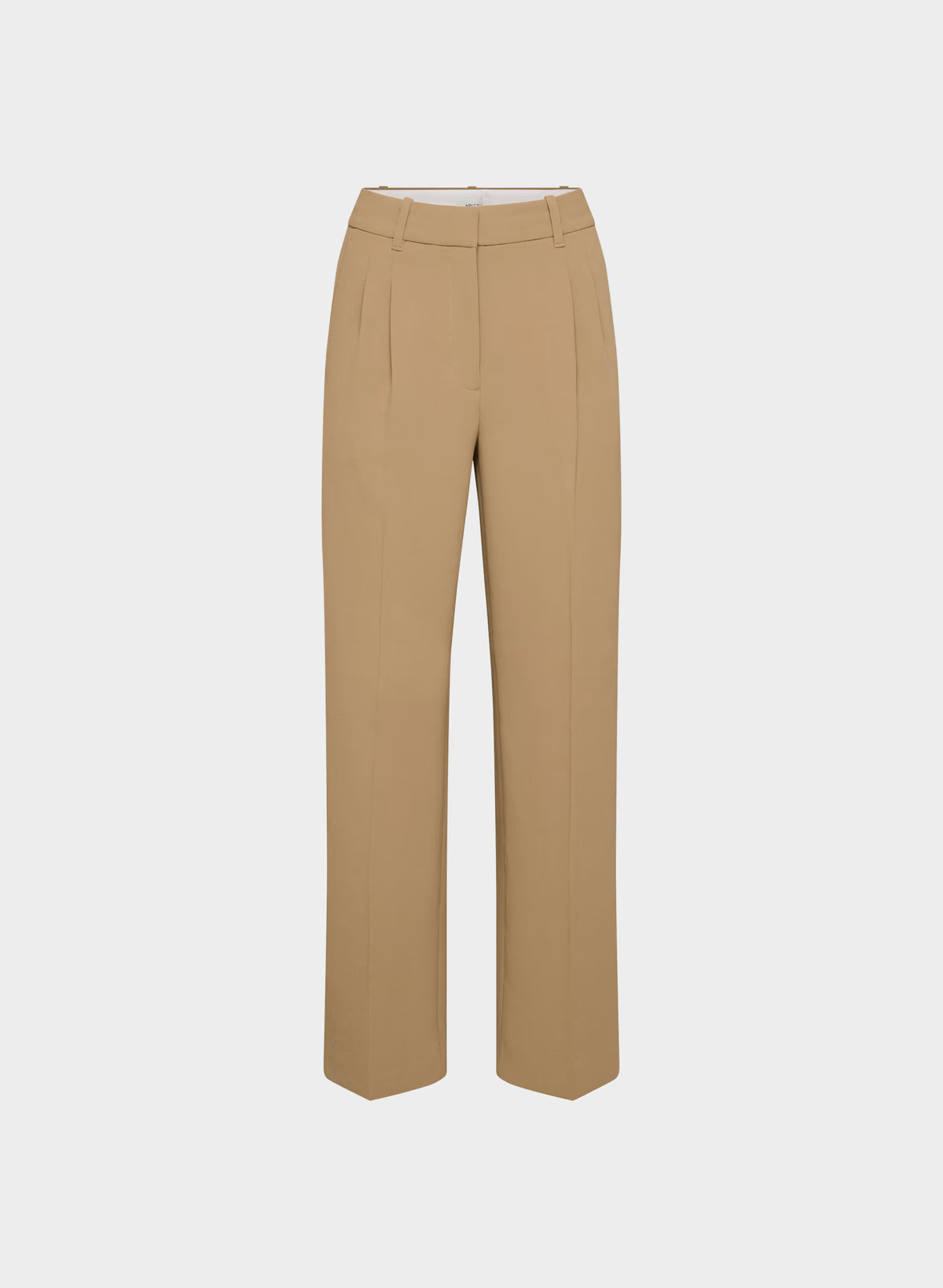 High-Rise Wide-Leg Crepe Trousers - Sand