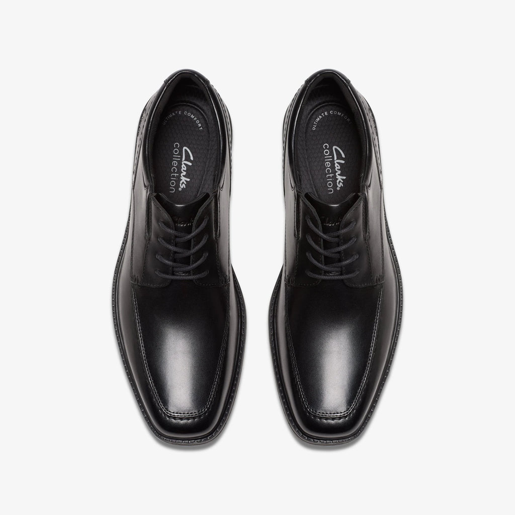 Square-Toe Leather Oxford - Black