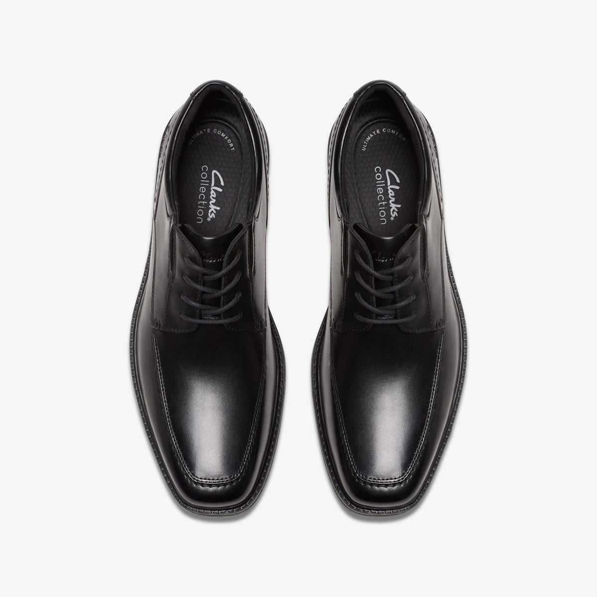 Square-Toe Leather Oxford - Black