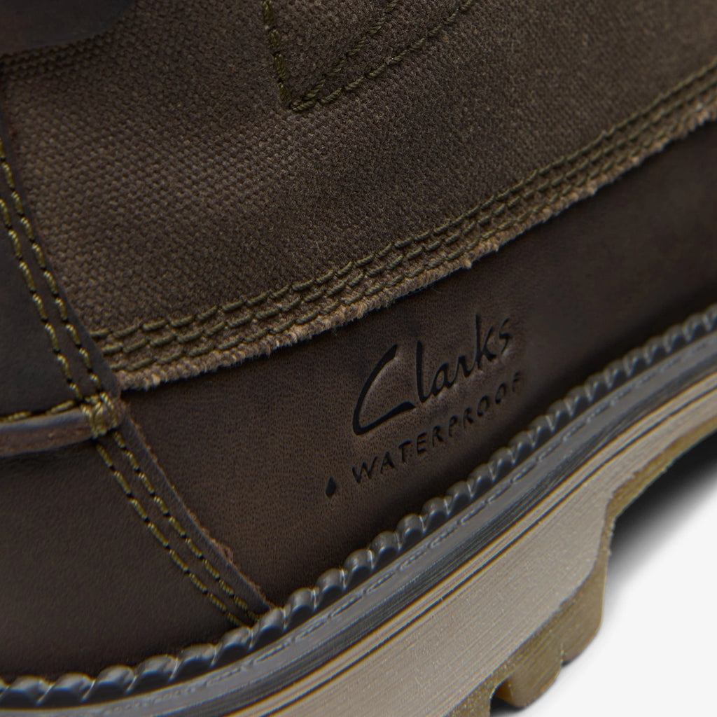 Waterproof Leather And Canvas Boot - Brown