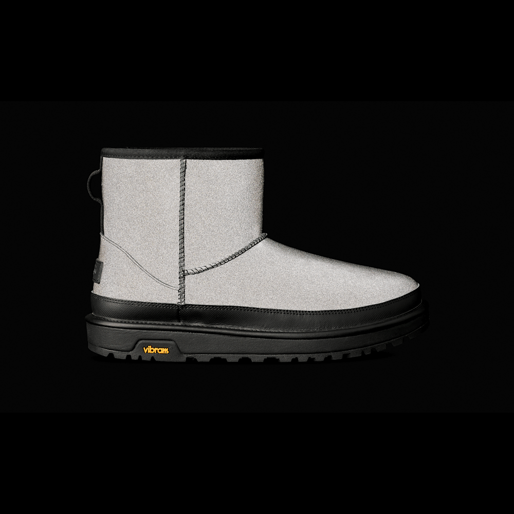 Men's Reflective Ankle Boot - Silver