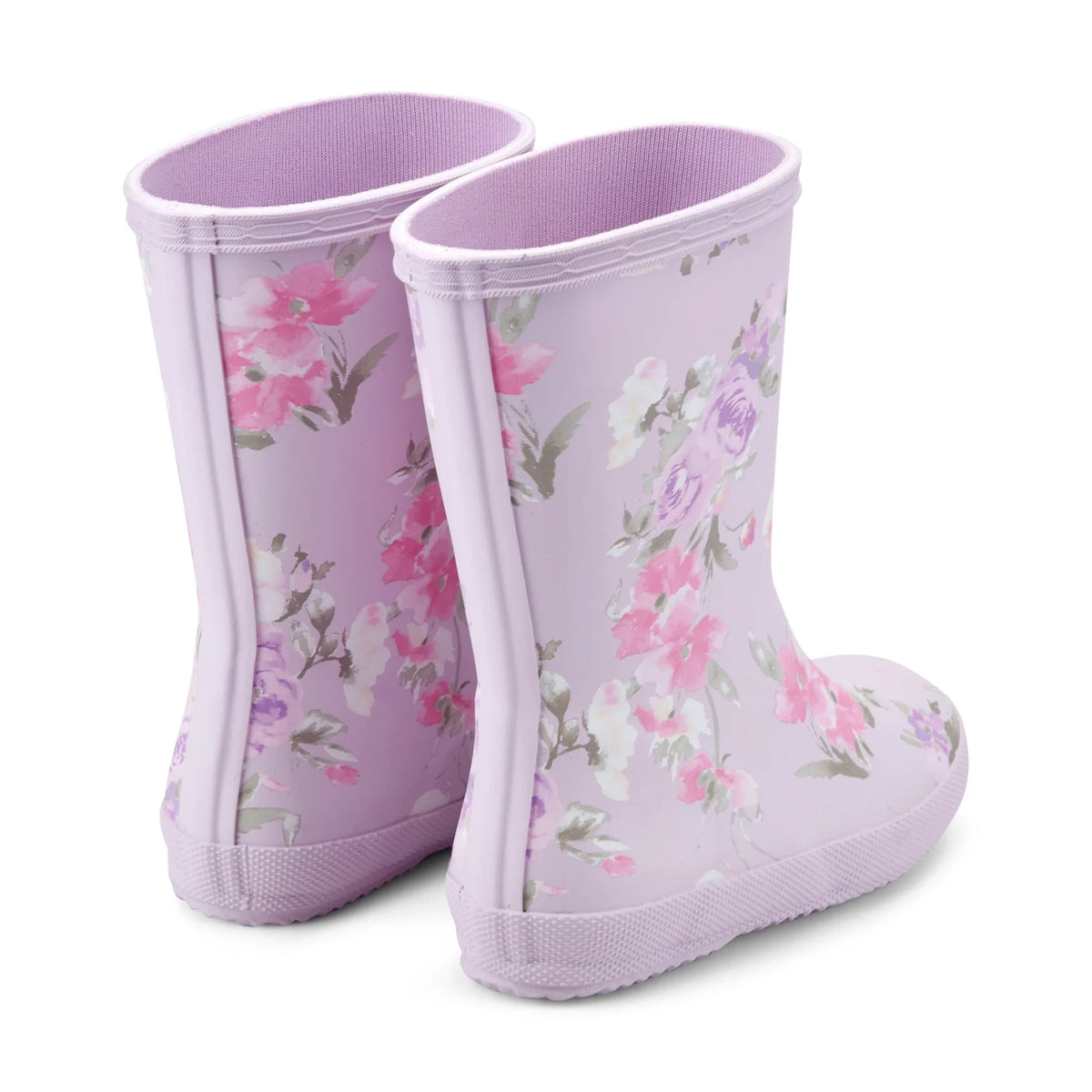 Kids' Waterproof Rubber Rain Boot - Lavender Floral