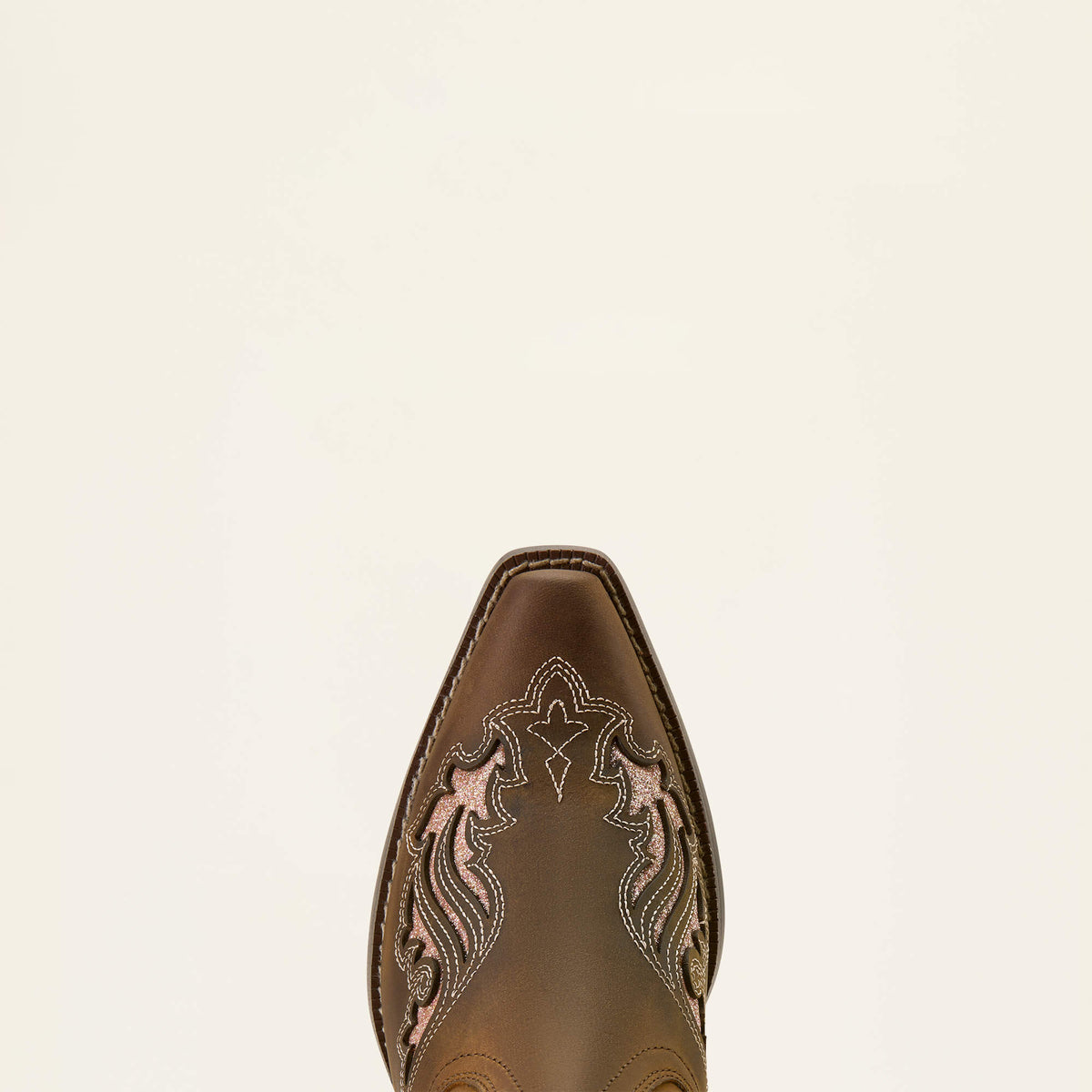 Kids' Glitter Cutout Western Boot - Brown