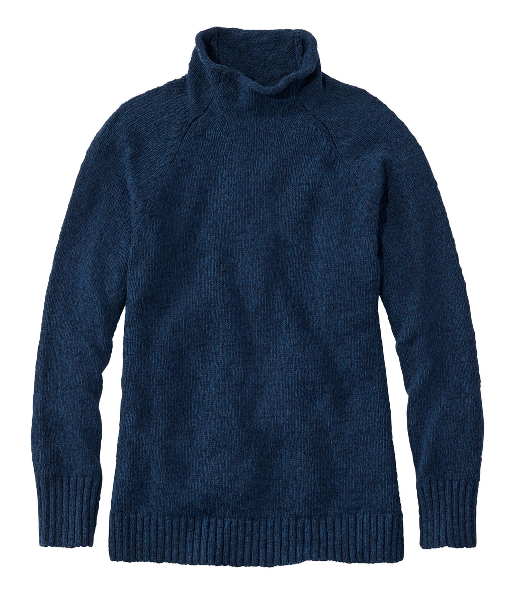 Women's Cotton Funnel Neck Pullover Sweater - Natural