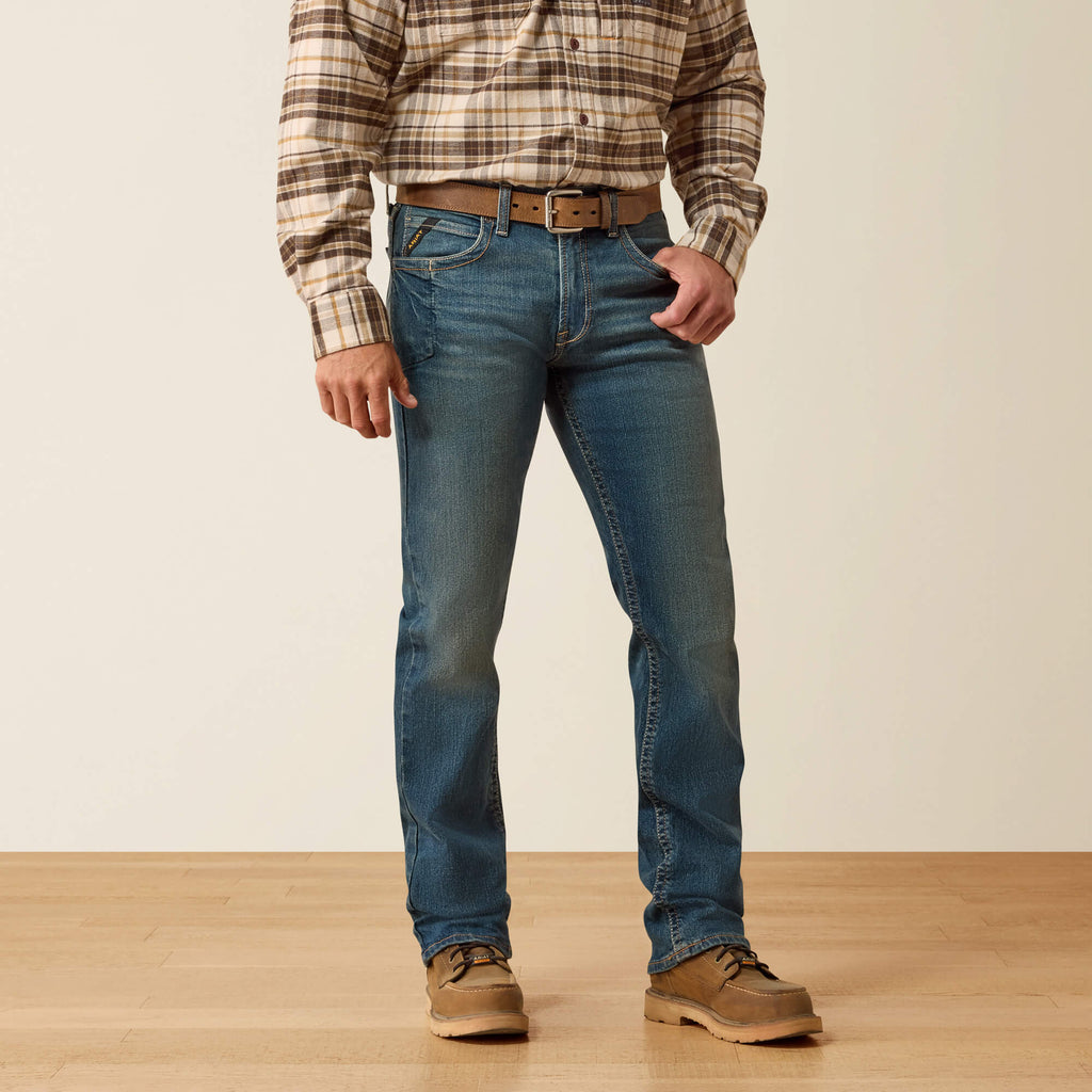 Men's Straight Stretch Work Jeans - Black
