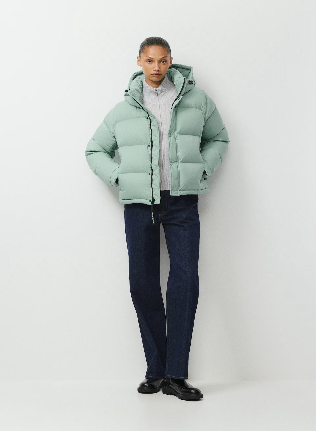 Short Down Puffer Jacket - Blue