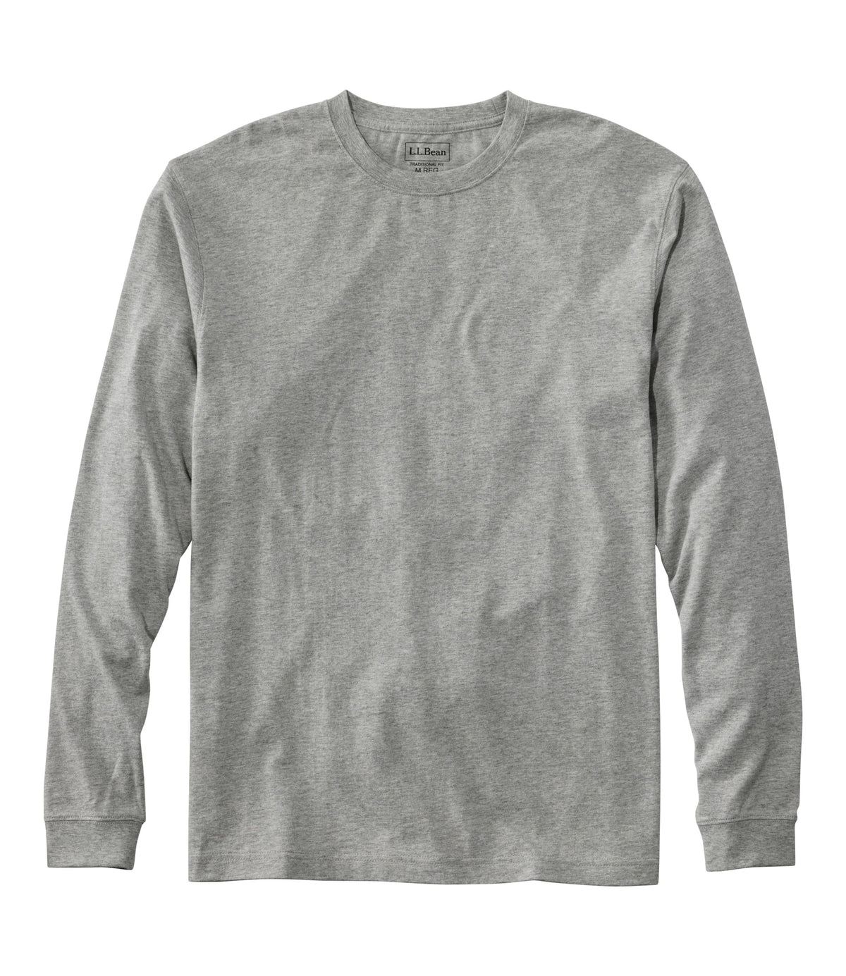 Men's Long-Sleeve Cotton Crewneck T-Shirt - Black