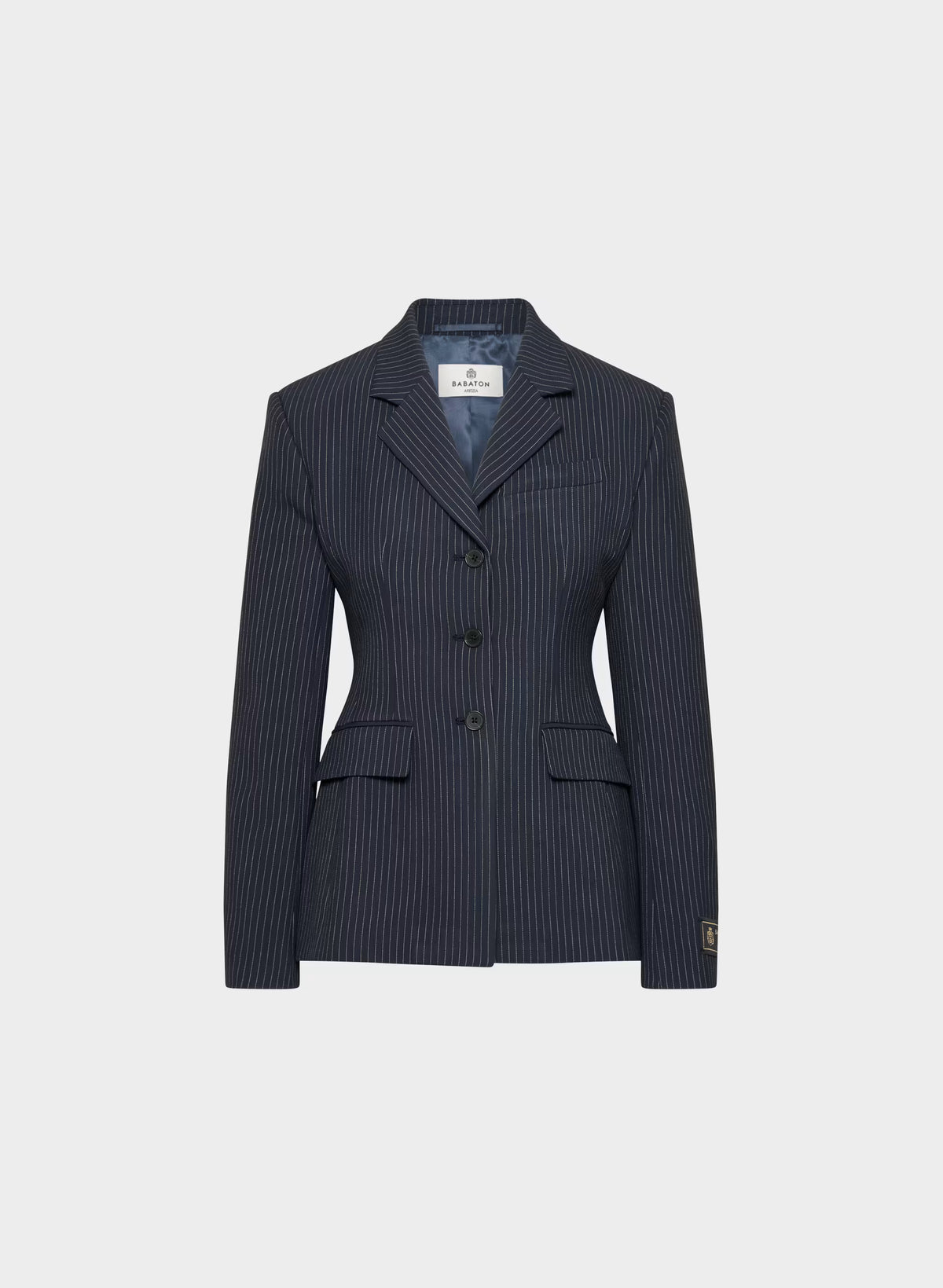 Single-Breasted Stretch Blazer - Brown Check