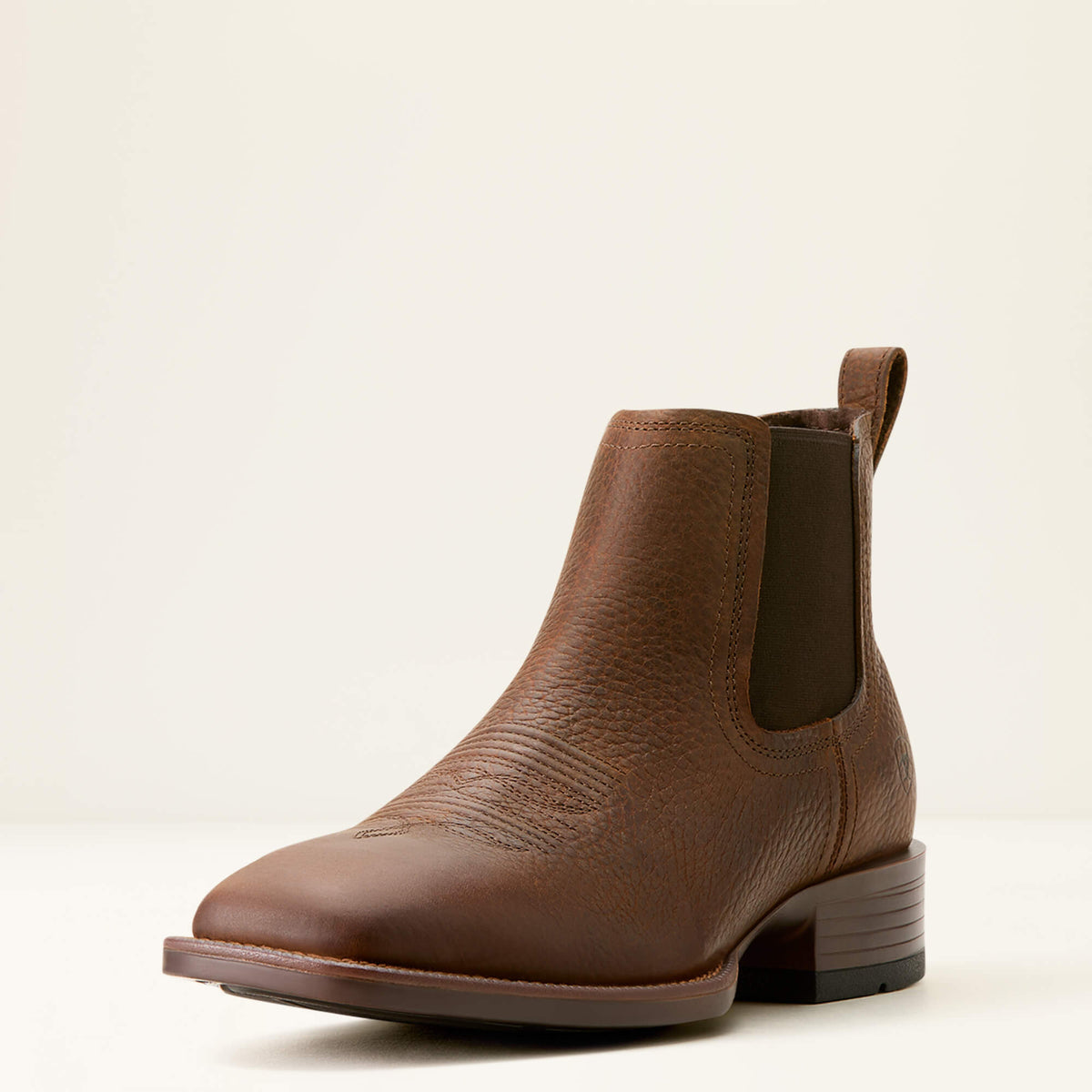 Men's Suede Wide Square Toe Chelsea Boots - Navy