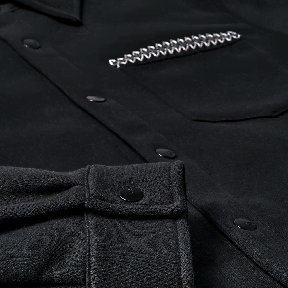 Men's Relaxed Button-Up Shirt Jacket - Heather