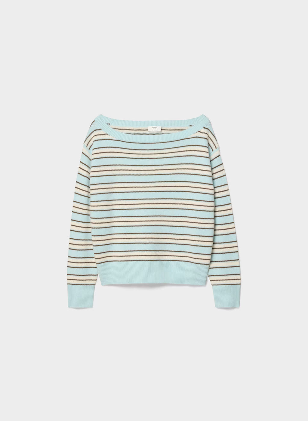 Cashmere Boatneck Sweater - Heather Gray