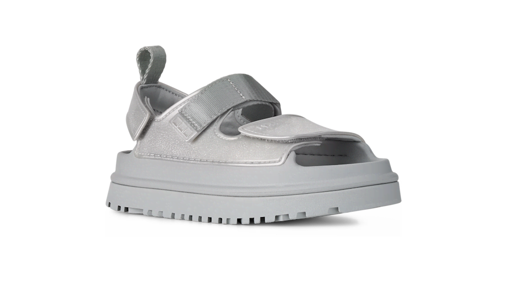 Kids' Glitter Adjustable Strap Sandals - Silver