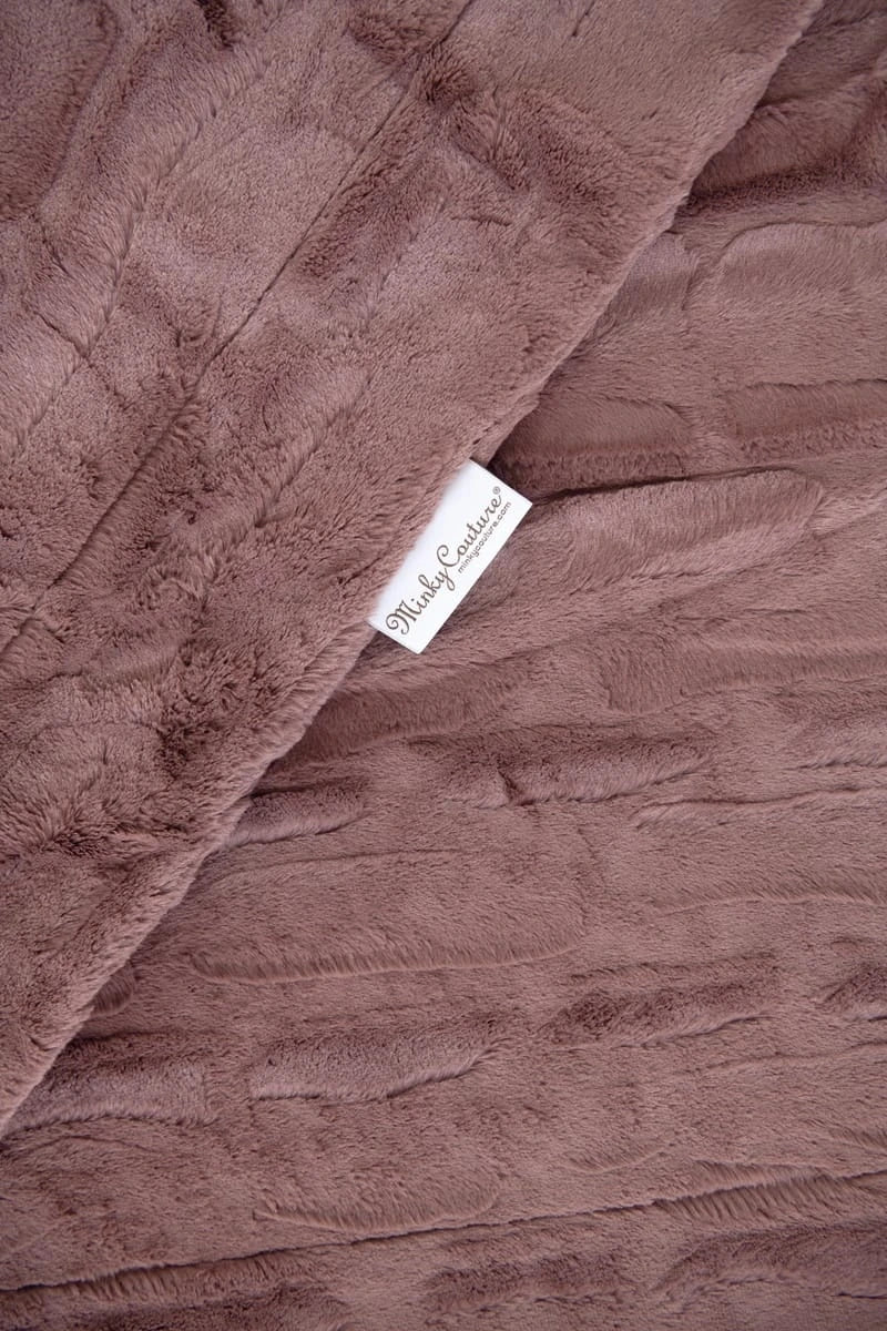 Textured Plush Throw Blanket - Golden Brown