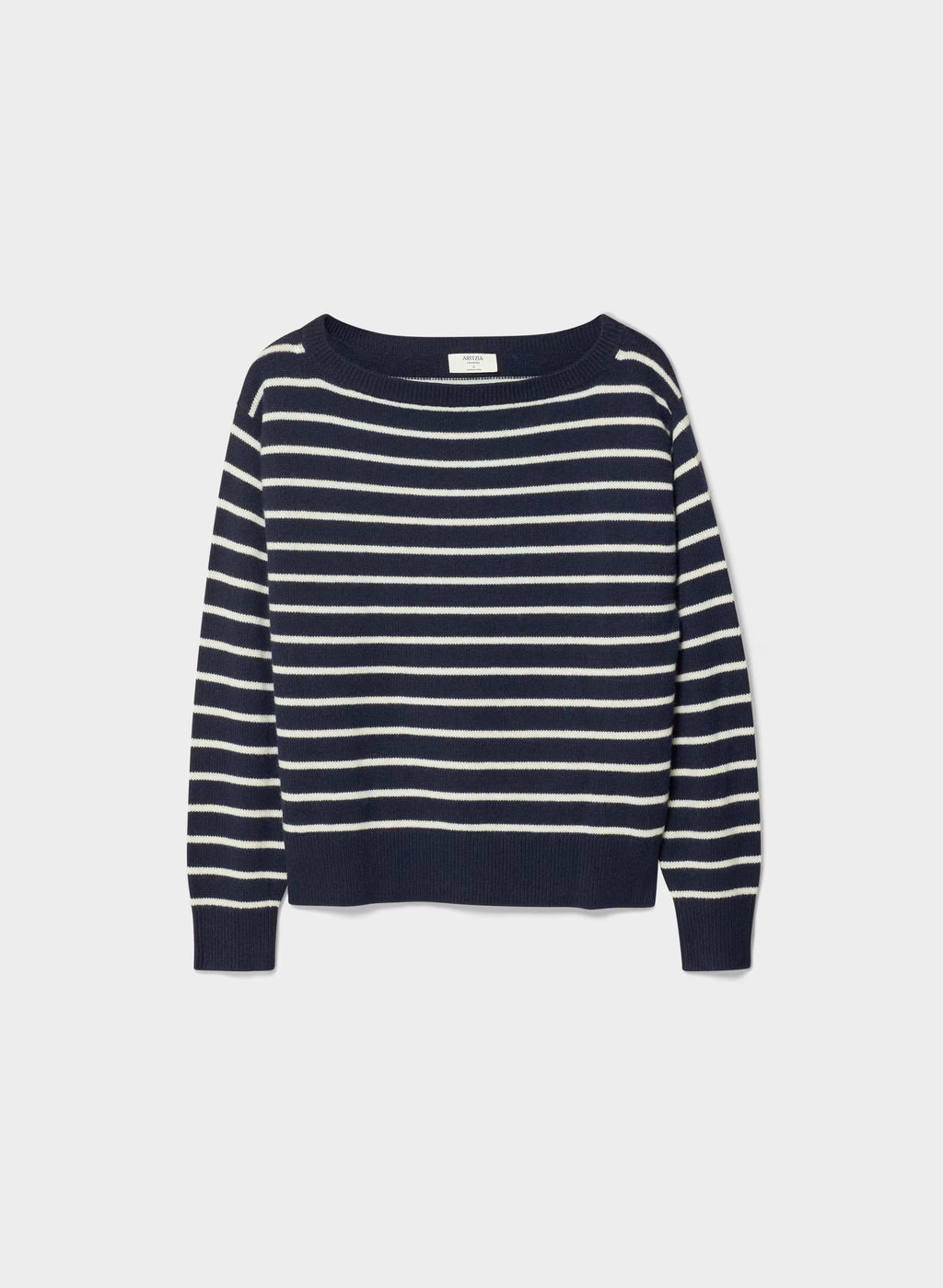 Cashmere Boatneck Sweater - Heather Gray