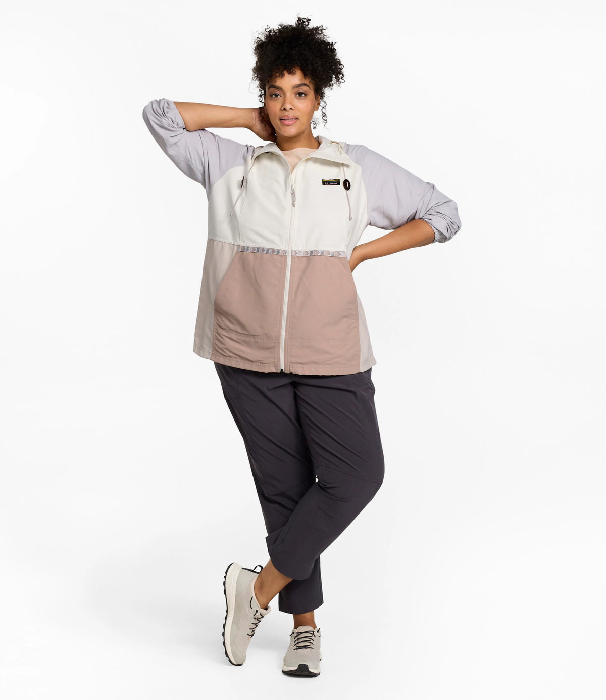 Women's Hooded Windbreaker Jacket - Green
