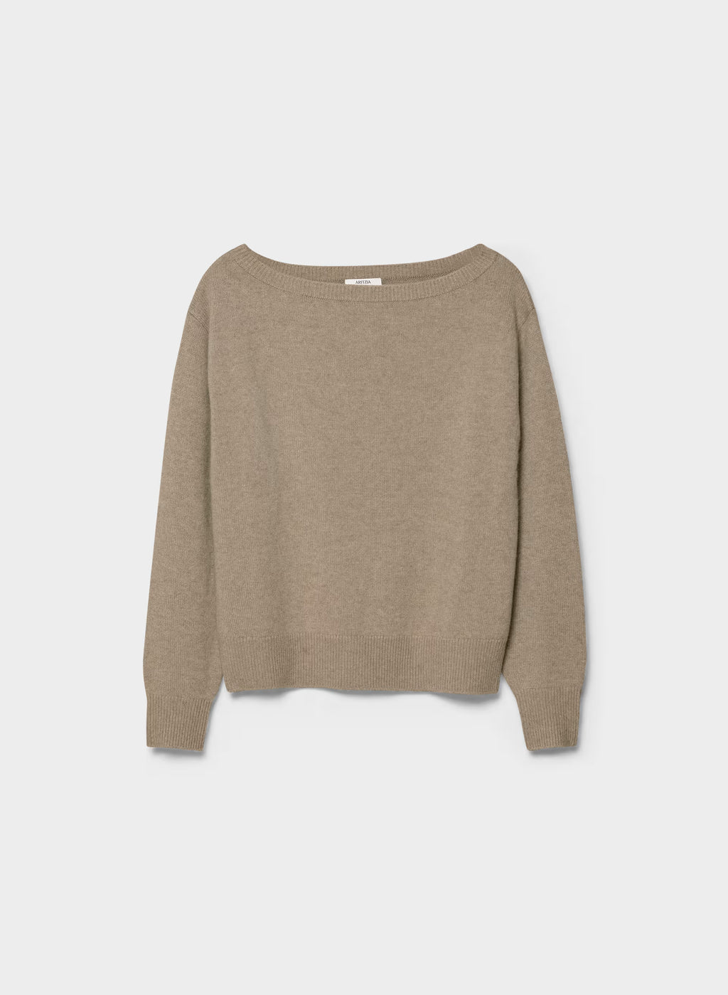 Cashmere Boatneck Sweater - Heather Gray