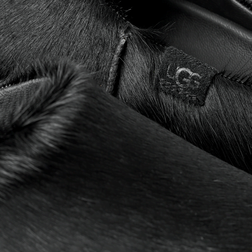 Women's Calf Hair Clog - Black