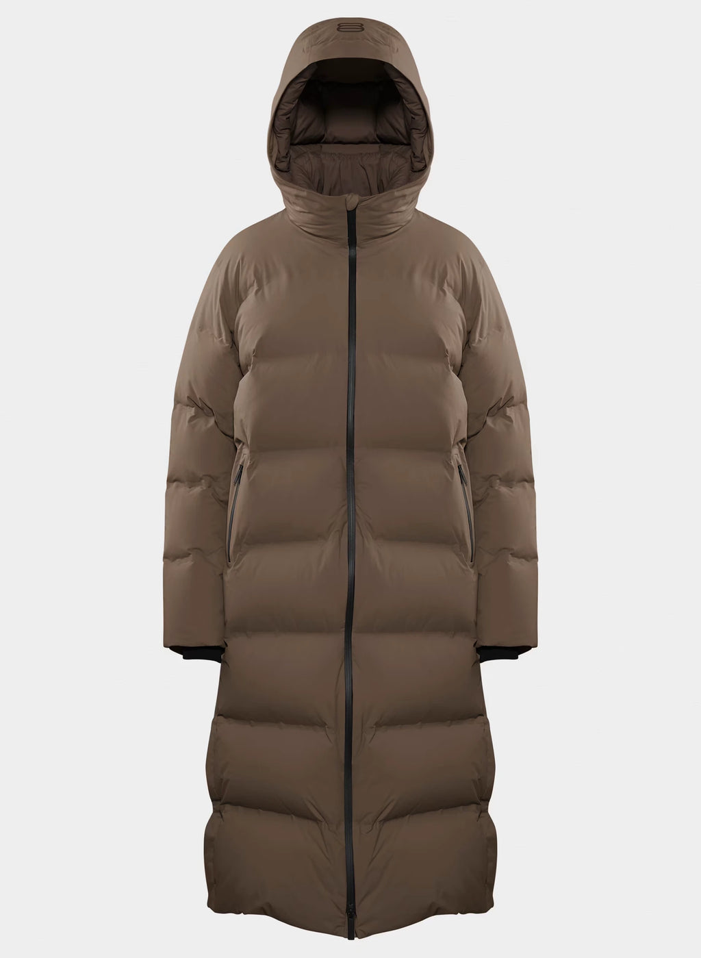 Waterproof Long Down Puffer Coat - Gray