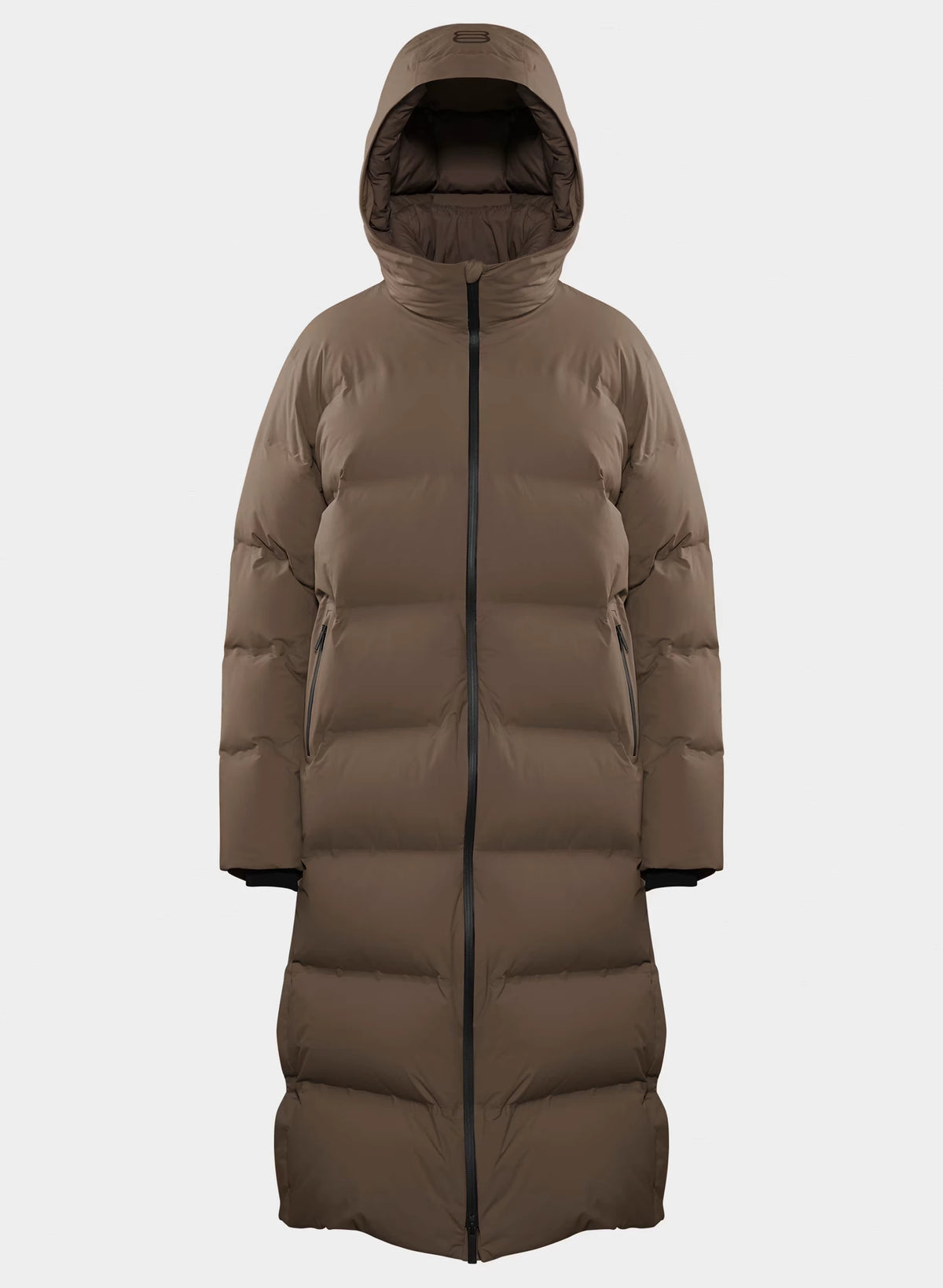 Waterproof Long Down Puffer Coat - Gray
