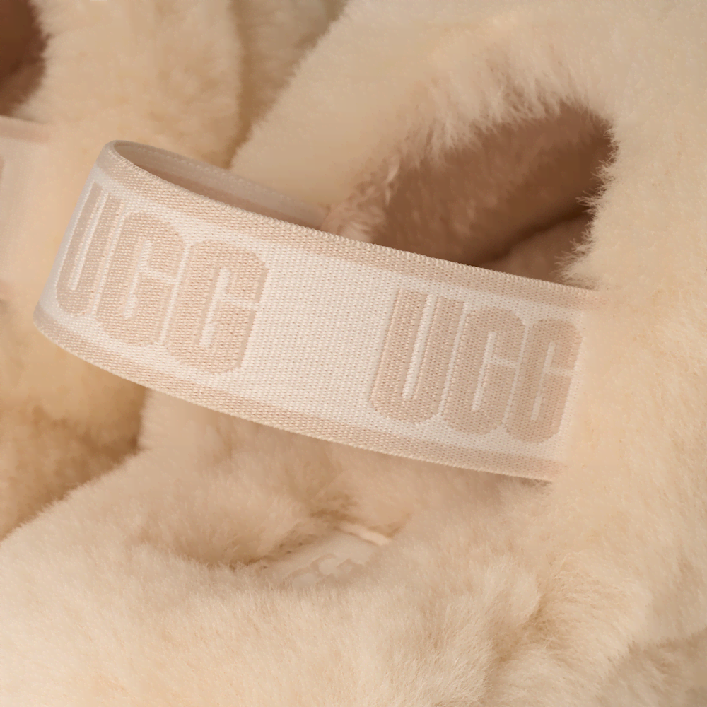 Kids' Sheepskin Strap Slide - Natural